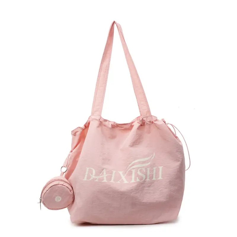 Korean Drawstring Canvas Tote Bag with Brand Logo - Image 3