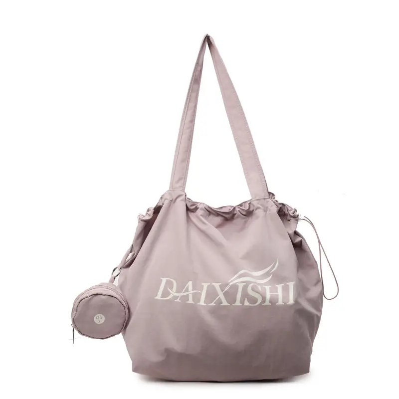 Korean Drawstring Canvas Tote Bag with Brand Logo - Image 4