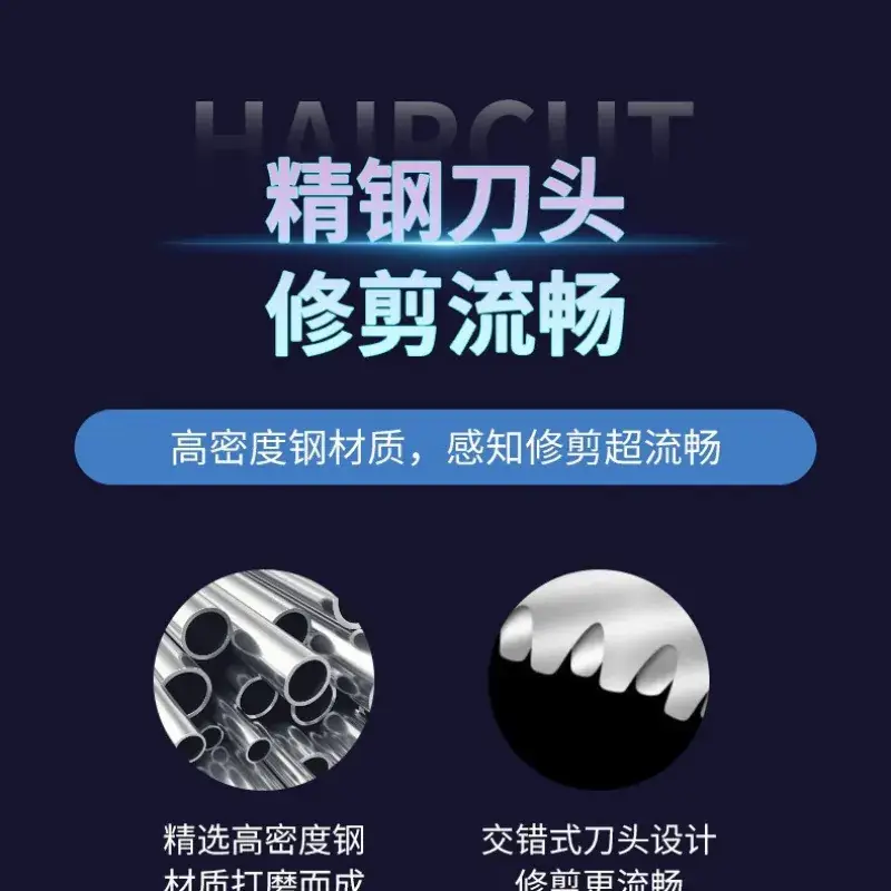 Electric Hair Clipper with Self-Clipping Blade