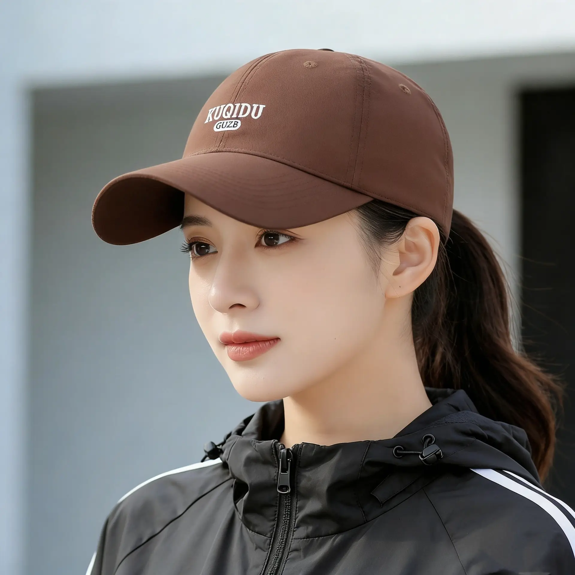 Black Embroidered Baseball Cap for Men Outdoor Casual - Image 8