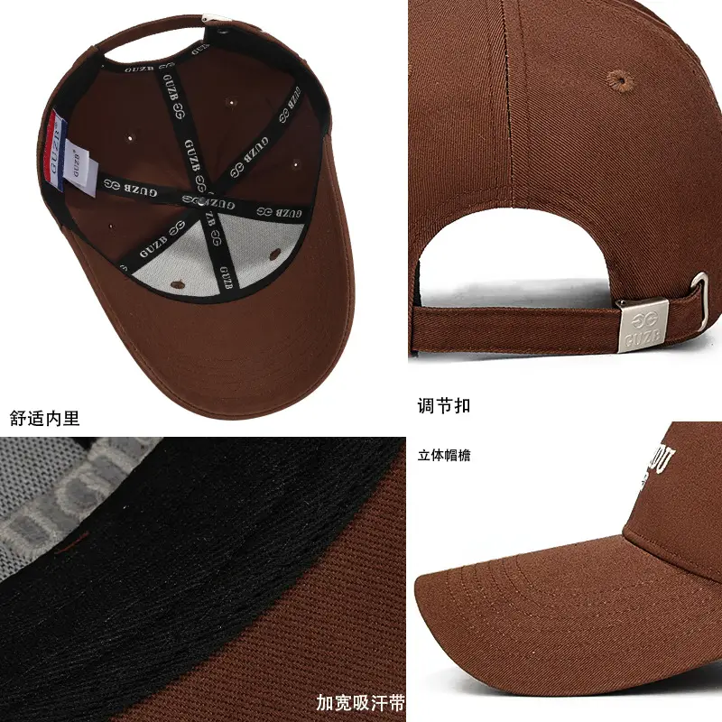 Black Embroidered Baseball Cap for Men Outdoor Casual - Image 11