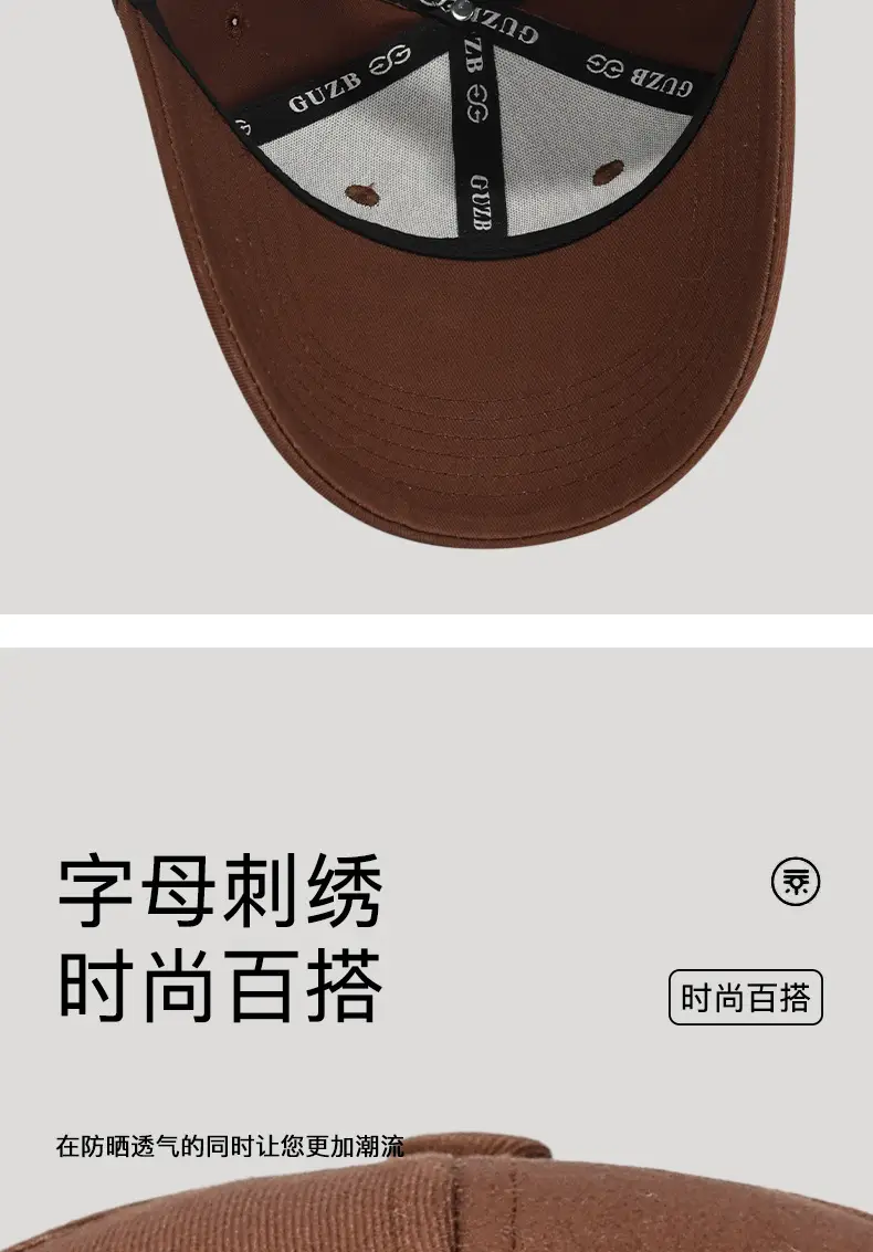 Black Embroidered Baseball Cap for Men Outdoor Casual — feature 12