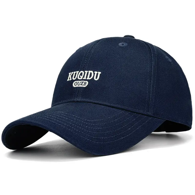 Black Embroidered Baseball Cap for Men Outdoor Casual - Image 2