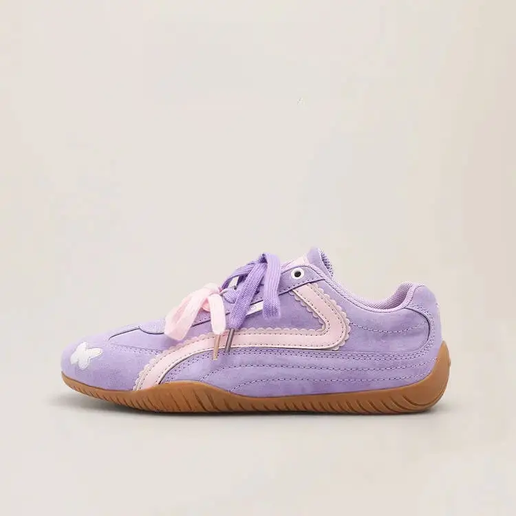 Women's Purple Retro Flat Casual Sneakers 2025