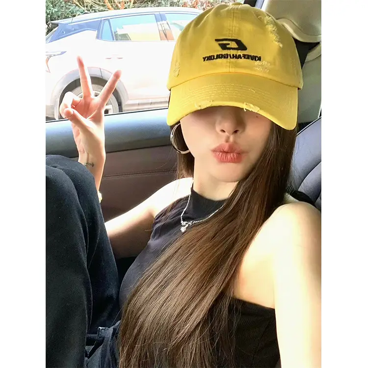 Blue American Style Baseball Cap for Girls Kids Summer Wear - Image 8