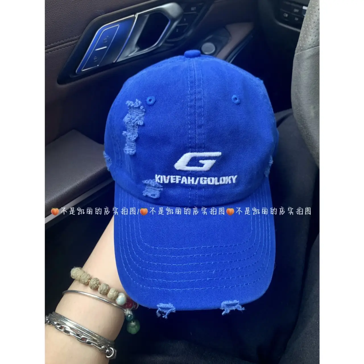 Blue American Style Baseball Cap for Girls Kids Summer Wear - Image 2