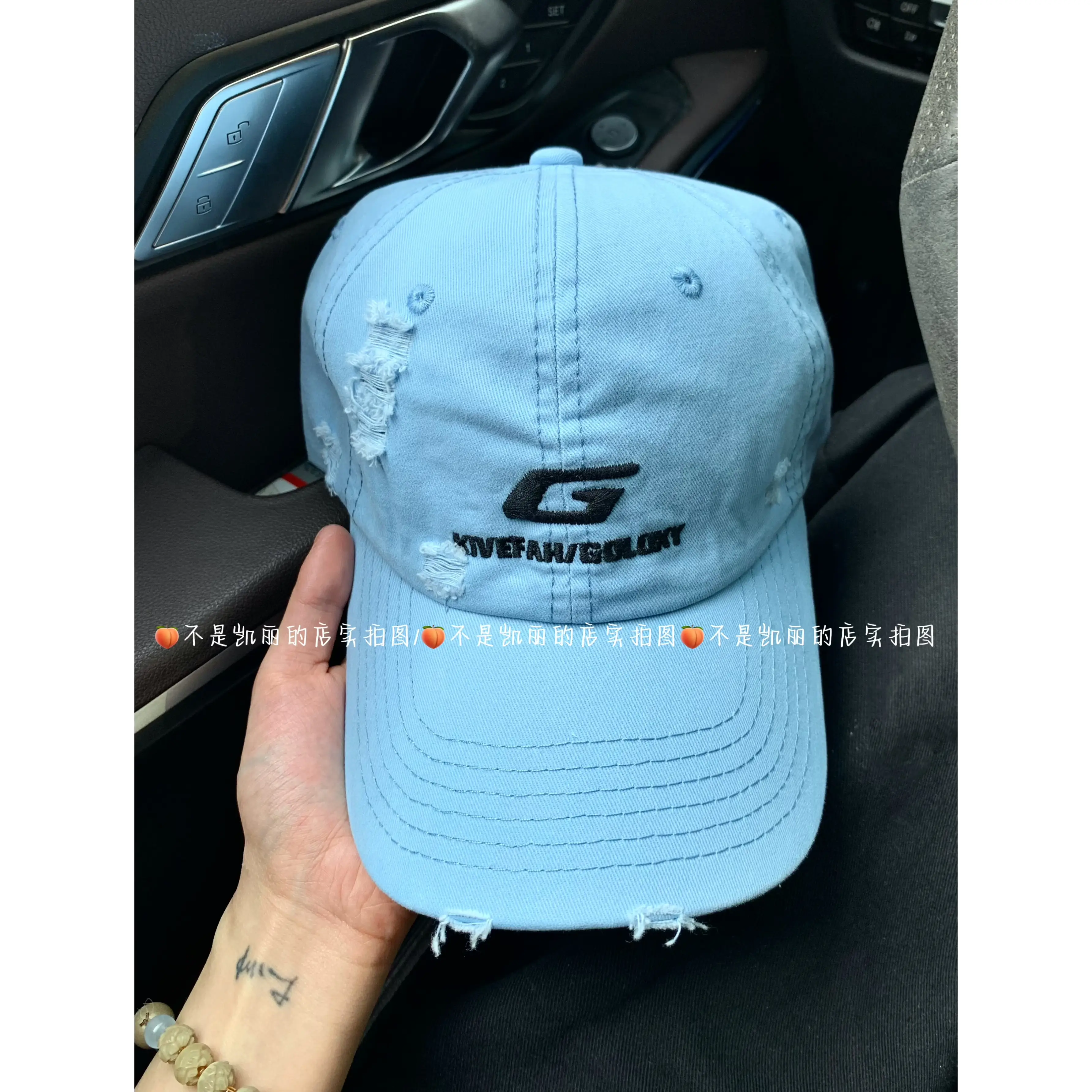 Blue American Style Baseball Cap for Girls Kids Summer Wear - Image 5