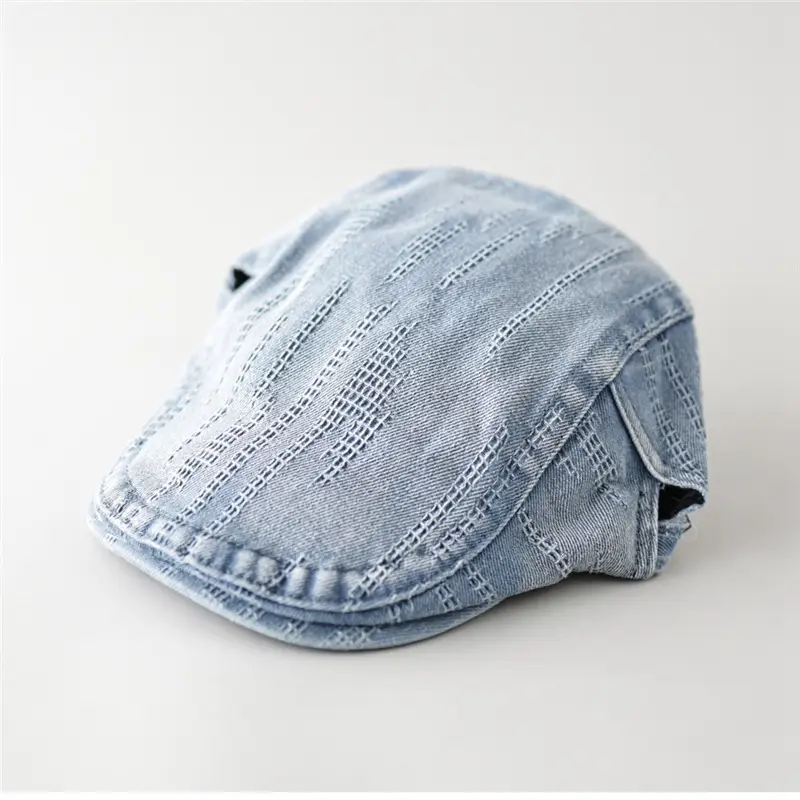 Retro Denim Forward Cap Unisex Sunshade Cap - Image 6