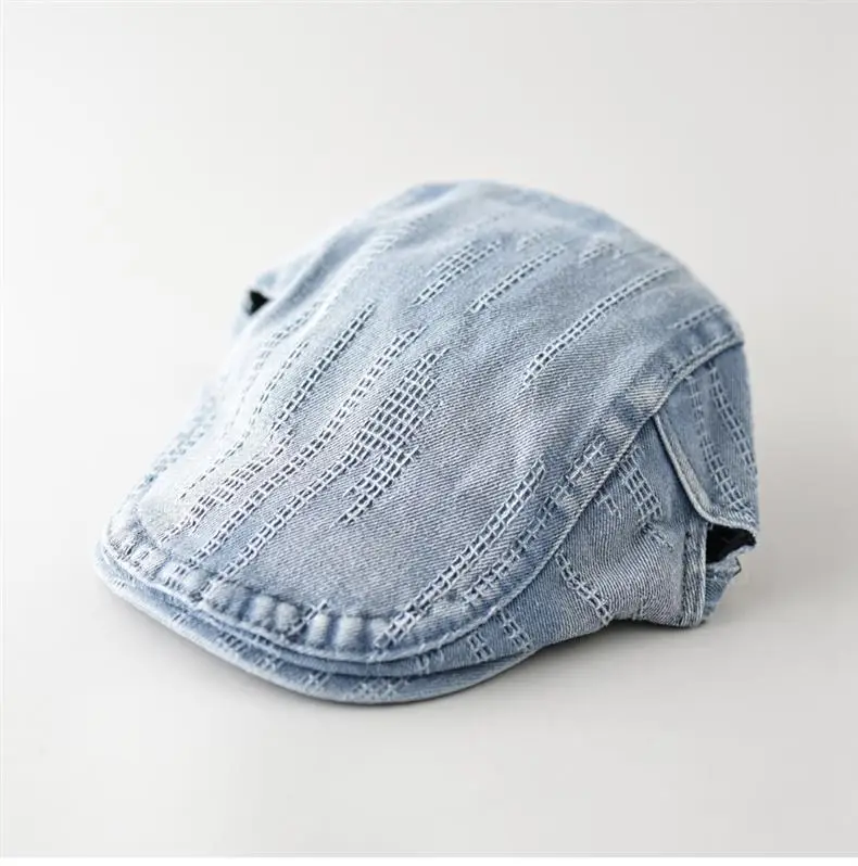 Retro Denim Forward Cap Unisex Sunshade Cap — feature 2