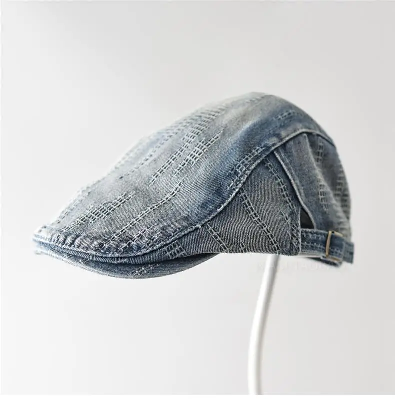 Retro Denim Forward Cap Unisex Sunshade Cap — feature 6