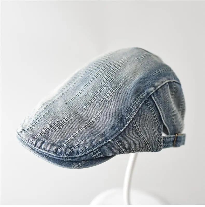 Retro Denim Forward Cap Unisex Sunshade Cap — feature 7