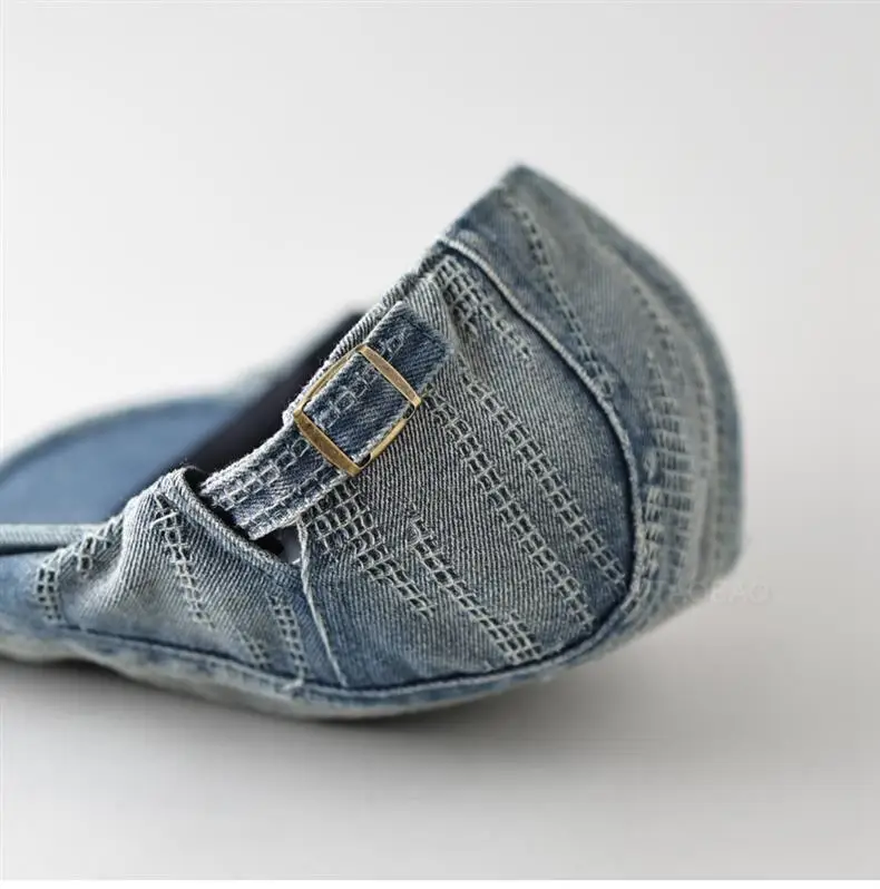Retro Denim Forward Cap Unisex Sunshade Cap — feature 8
