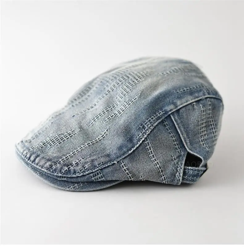 Retro Denim Forward Cap Unisex Sunshade Cap — feature 9