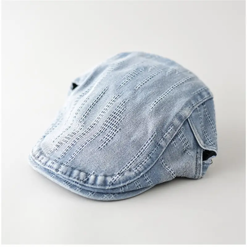 Retro Denim Forward Cap Unisex Sunshade Cap - Image 2