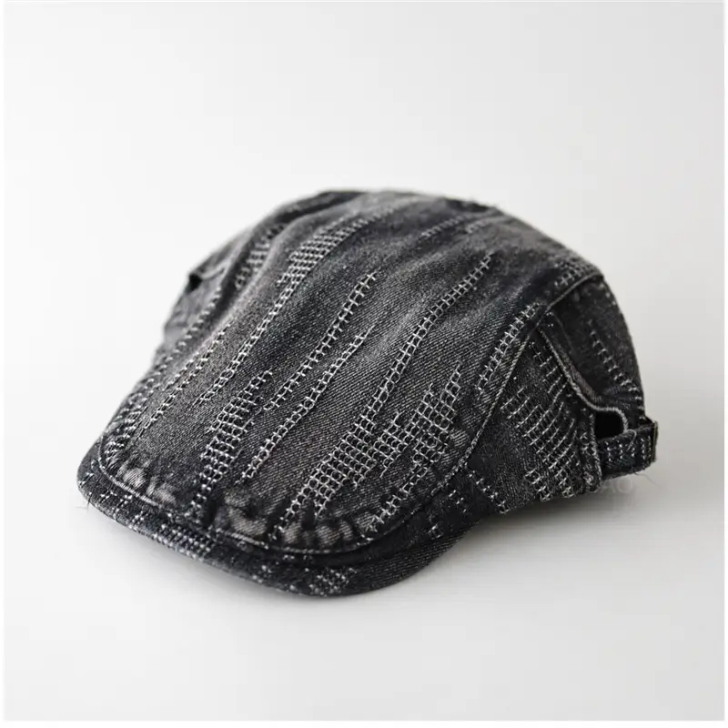 Retro Denim Forward Cap Unisex Sunshade Cap - Image 4