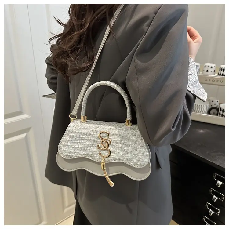 2025 Small Square Silver S-Logo Shoulder Bag for Women — feature 21