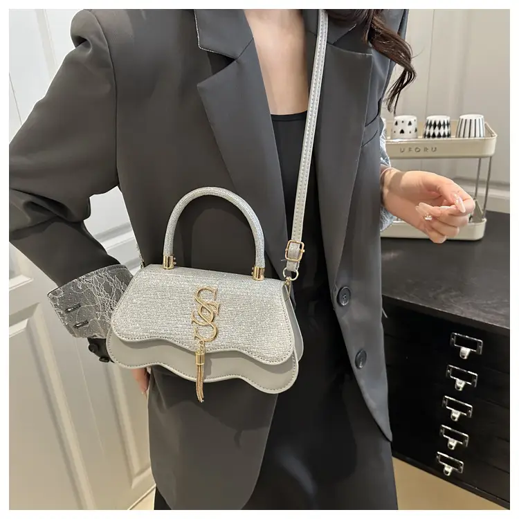 2025 Small Square Silver S-Logo Shoulder Bag for Women — feature 22