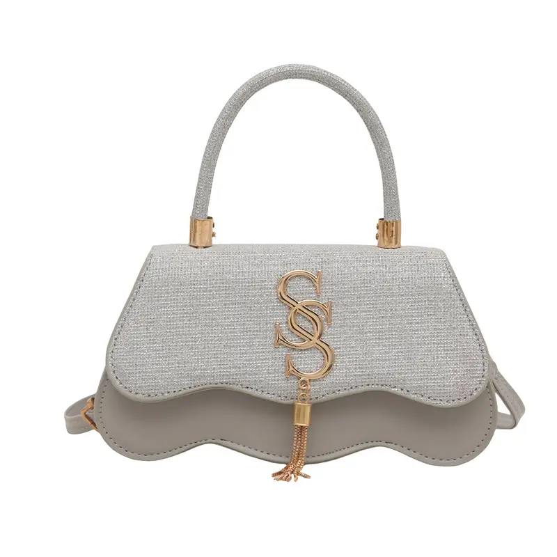2025 Small Square Silver S-Logo Shoulder Bag for Women - Image 3