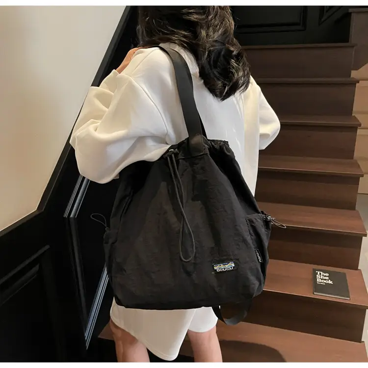 Women Korean Style Large Capacity Cloth Shoulder Bag — feature 12