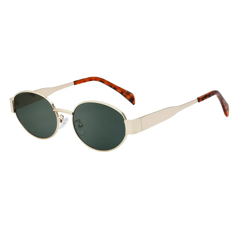 Women's Round Frame Sunglasses White Black