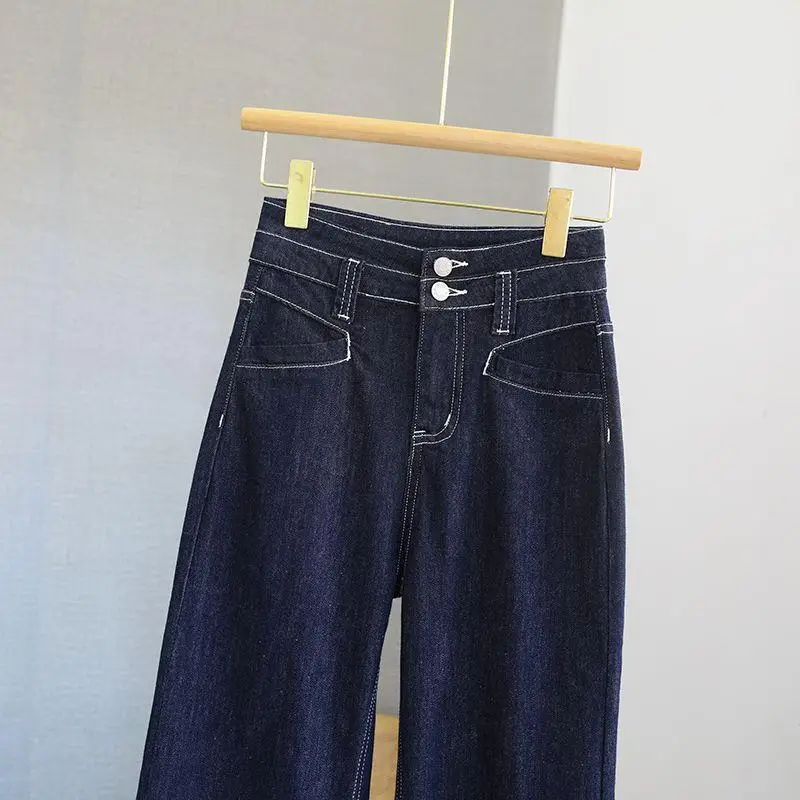 Dark Blue Wide Leg Jeans for Women 2025