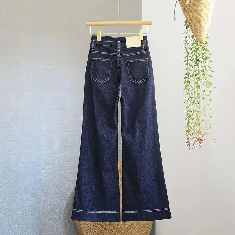 Dark Blue Wide Leg Jeans for Women 2025