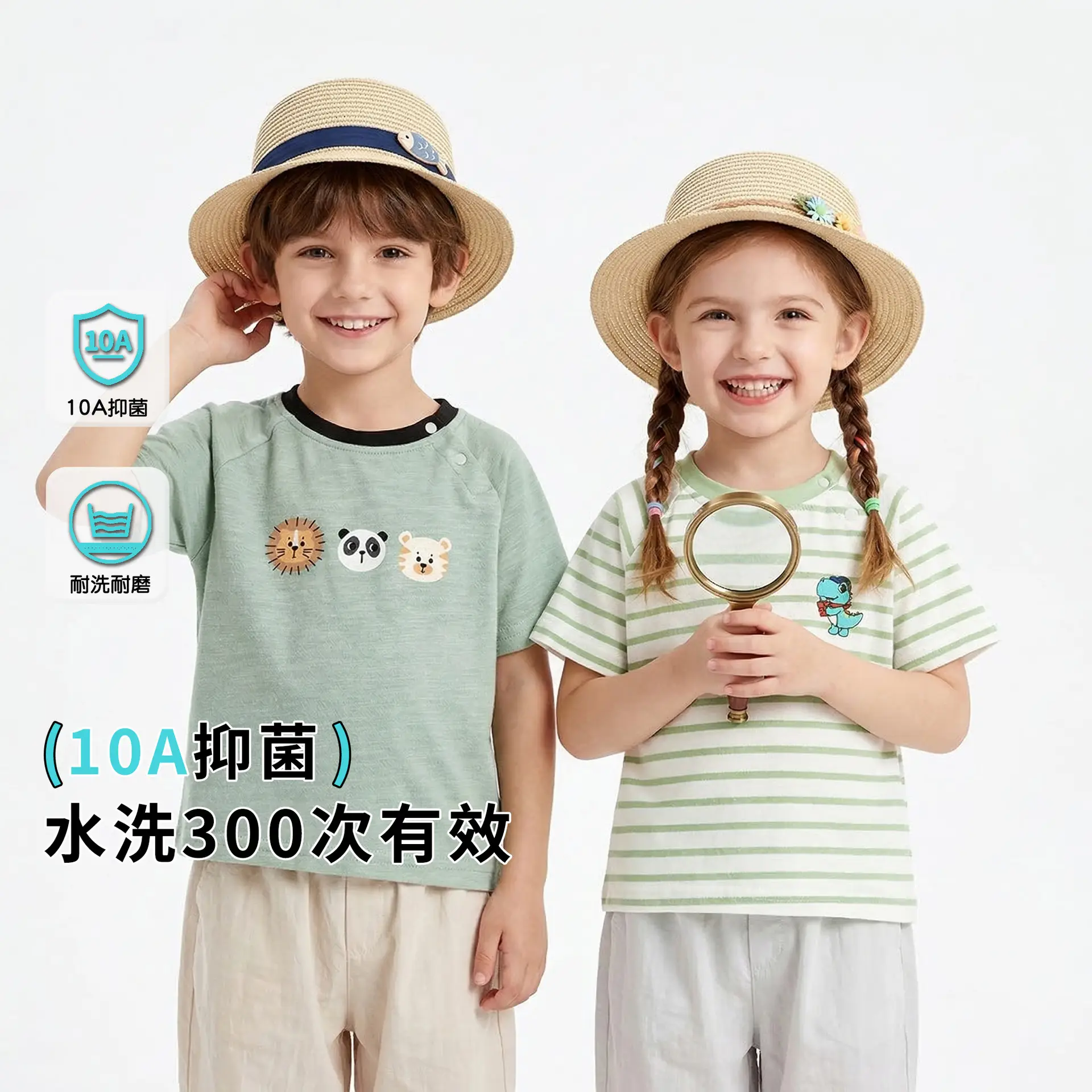 Baby Cartoon Half-Sleeve Top Cotton Summer for Girls