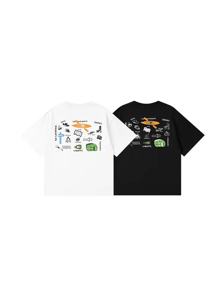 Kids White Retro Mountain T-Shirt for Boys - Image 8
