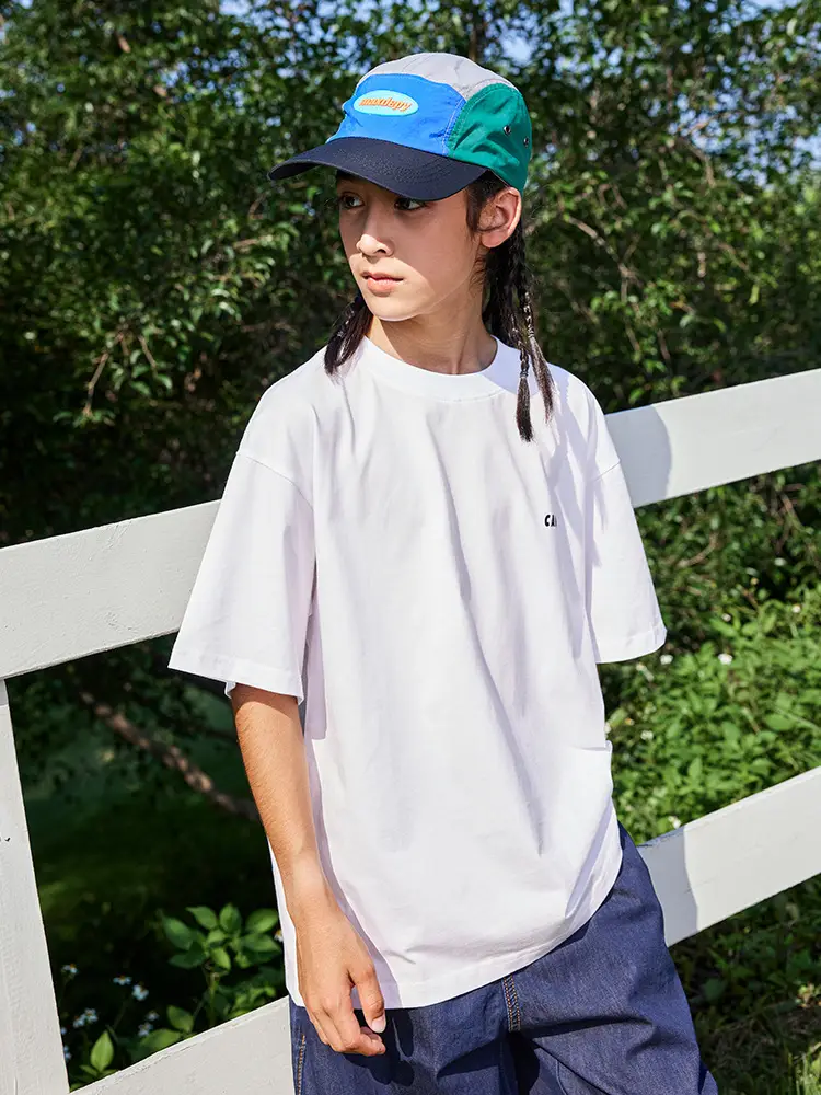 Kids White Retro Mountain T-Shirt for Boys - Image 9