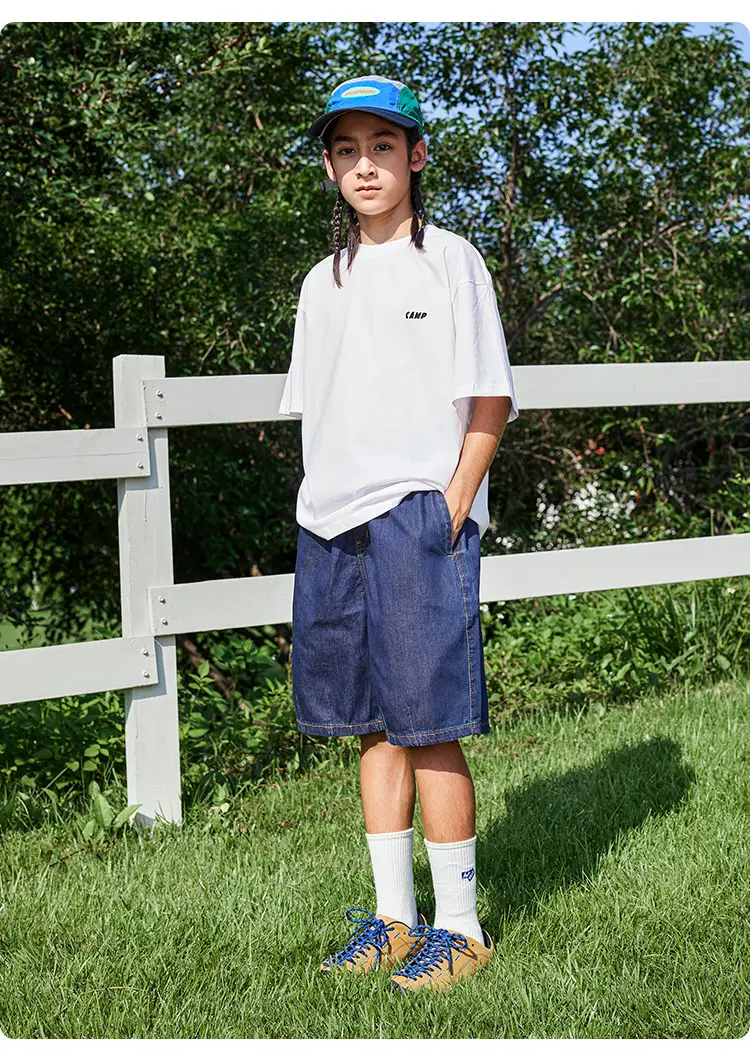 Kids White Retro Mountain T-Shirt for Boys — feature 16