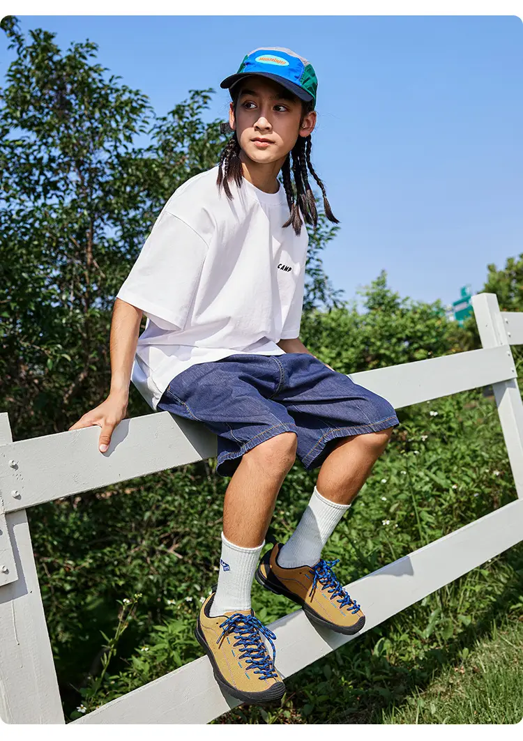Kids White Retro Mountain T-Shirt for Boys — feature 17