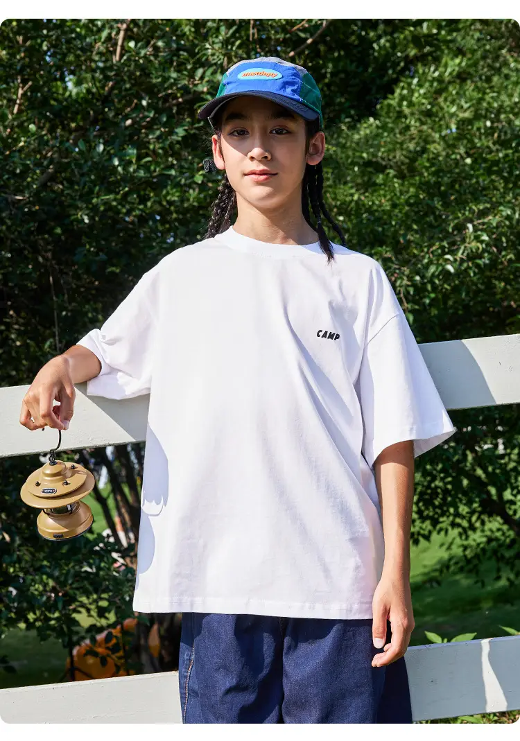 Kids White Retro Mountain T-Shirt for Boys — feature 20