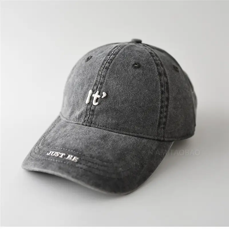 Men's Beige Embroidered Baseball Cap with Letter Design - Image 9