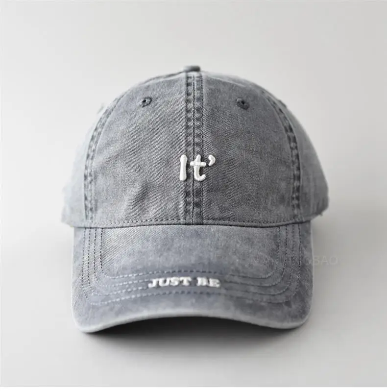 Men's Beige Embroidered Baseball Cap with Letter Design — feature 13