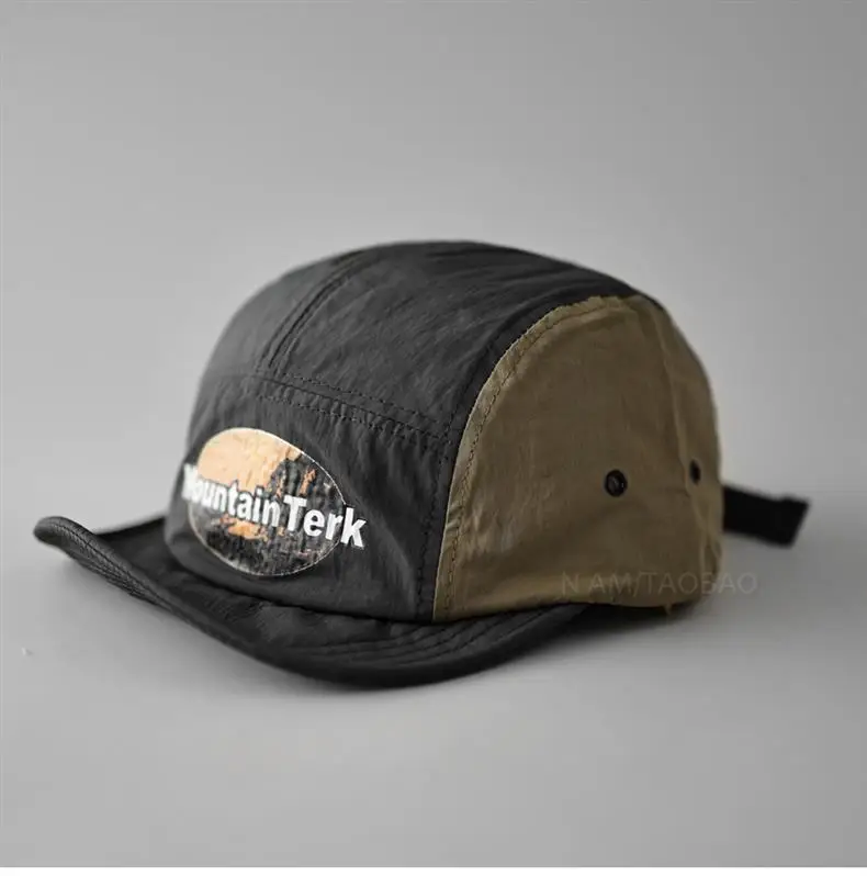 Unisex Mountain Trek Baseball Cap Beige Black — feature 10