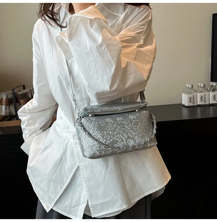 White Pearl-Strap Crossbody Bag for Women — feature 13