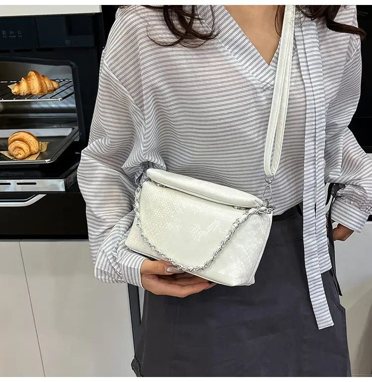 White Pearl-Strap Crossbody Bag for Women — feature 15