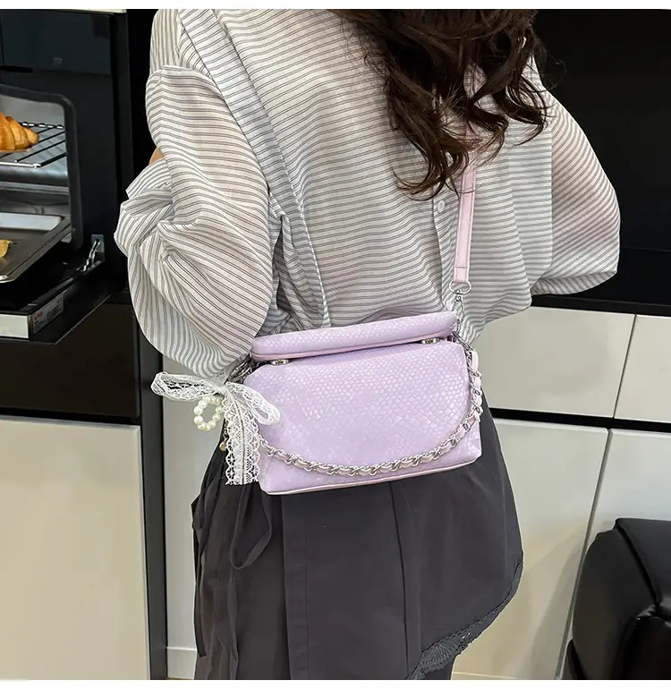 White Pearl-Strap Crossbody Bag for Women — feature 18