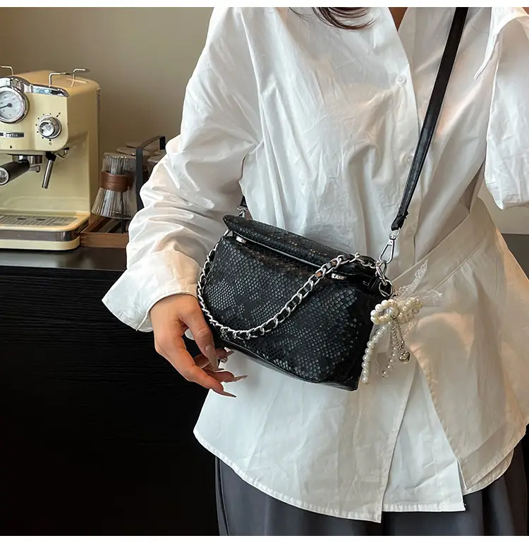 White Pearl-Strap Crossbody Bag for Women — feature 21