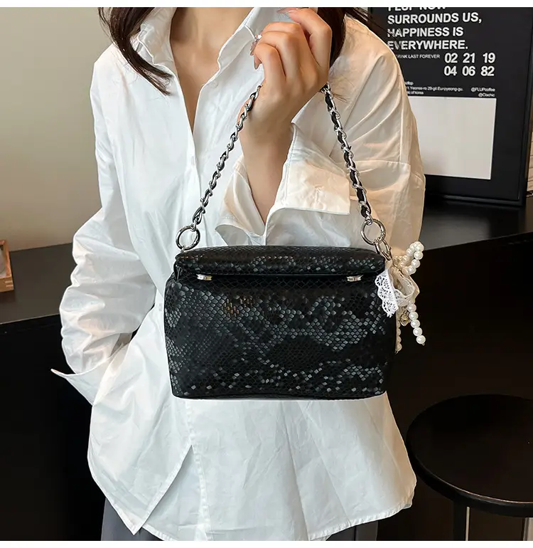 White Pearl-Strap Crossbody Bag for Women — feature 22