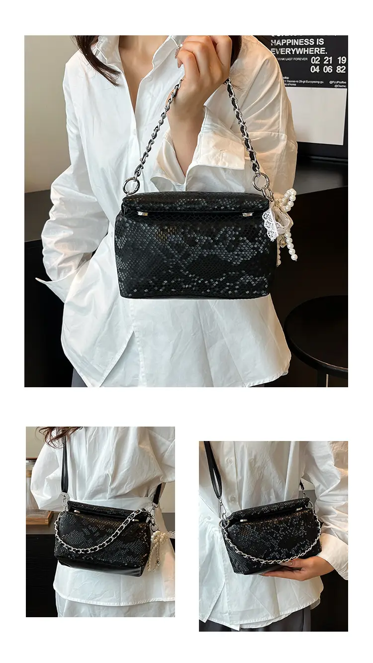 White Pearl-Strap Crossbody Bag for Women — feature 25