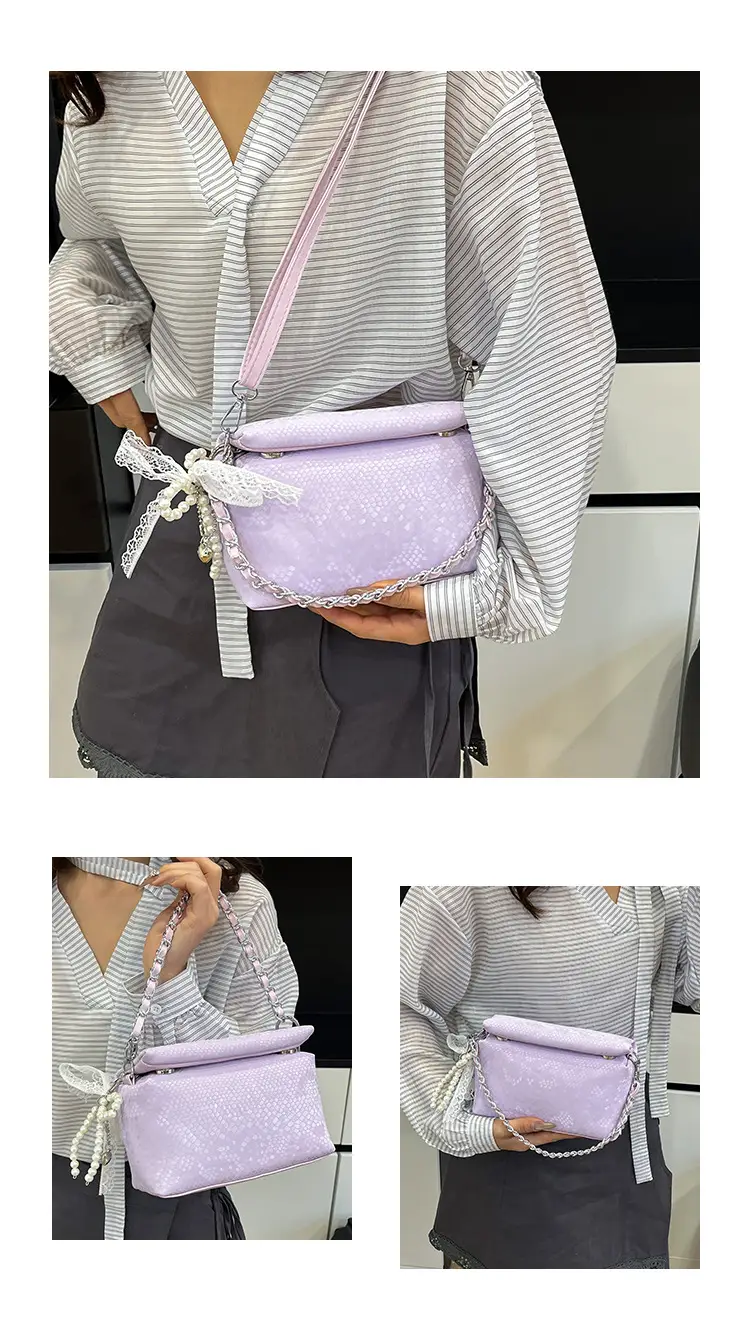White Pearl-Strap Crossbody Bag for Women — feature 27