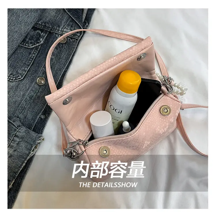 White Pearl-Strap Crossbody Bag for Women — feature 4