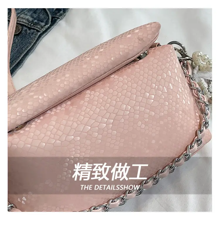 White Pearl-Strap Crossbody Bag for Women — feature 6