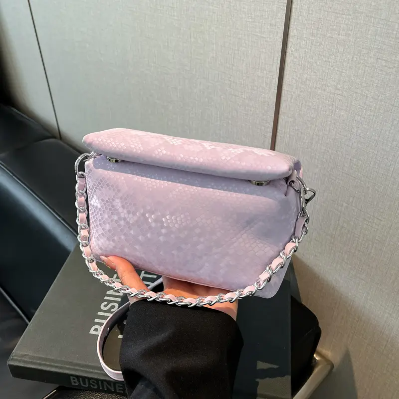 White Pearl-Strap Crossbody Bag for Women - Image 7