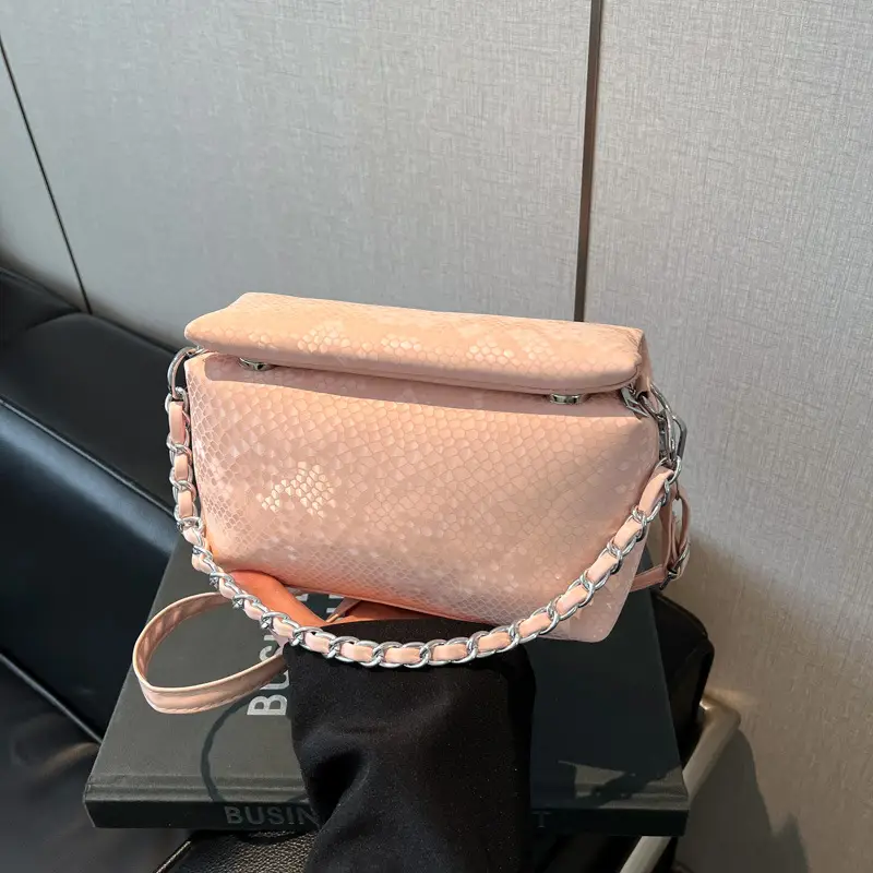 White Pearl-Strap Crossbody Bag for Women - Image 9