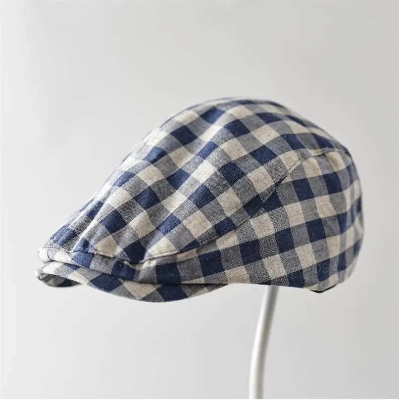 Japanese Plaid Cap for Men Women Casual Outdoor Wear — feature 2