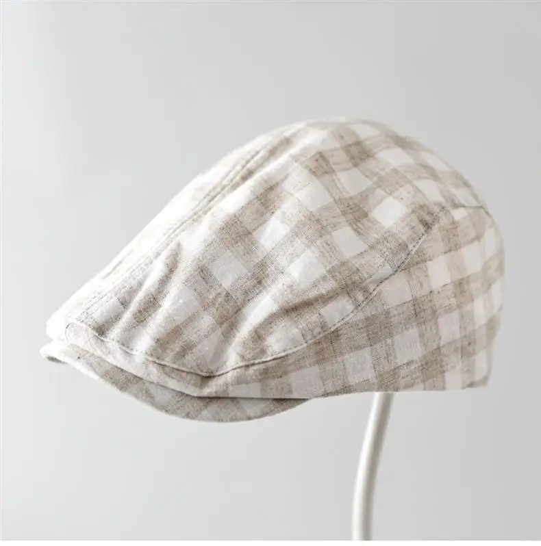 Japanese Plaid Cap for Men Women Casual Outdoor Wear — feature 3