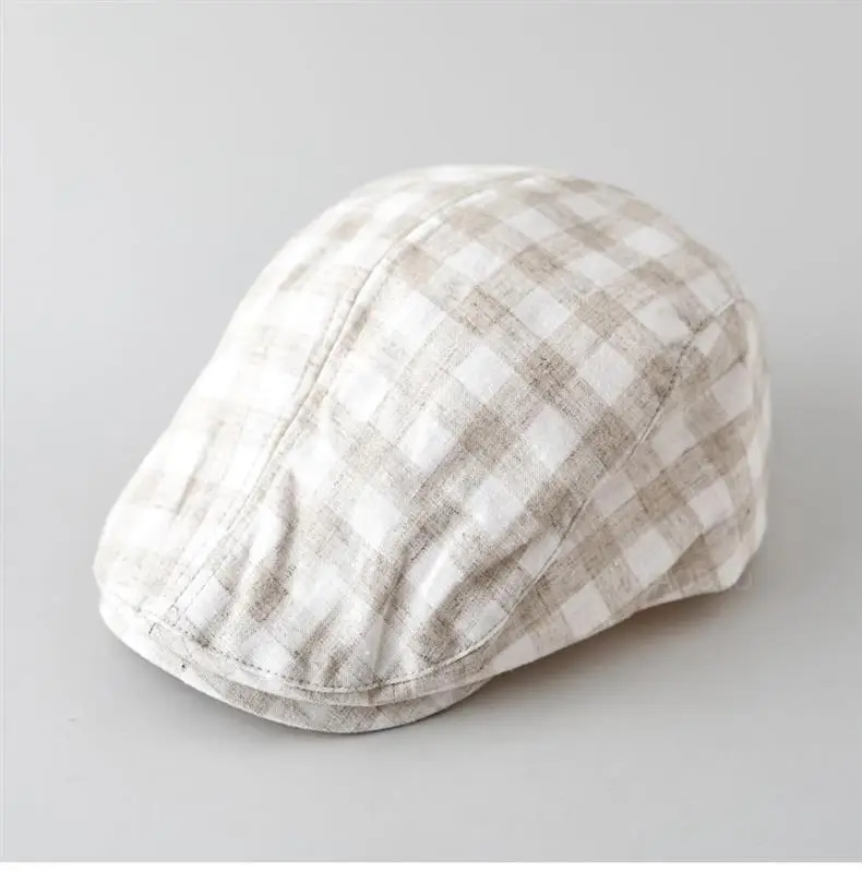 Japanese Plaid Cap for Men Women Casual Outdoor Wear — feature 4