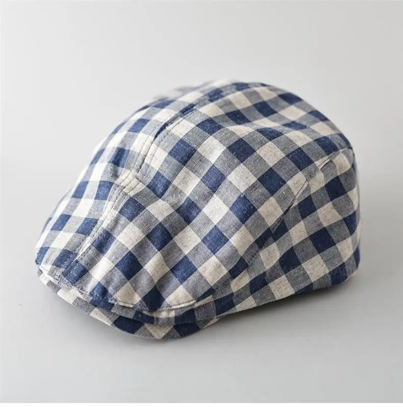 Japanese Plaid Cap for Men Women Casual Outdoor Wear — feature 5